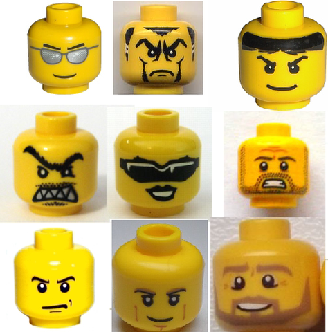 lego 乐高配件/零件 乐高 人仔表情头h4黄色3626bpx302等全新