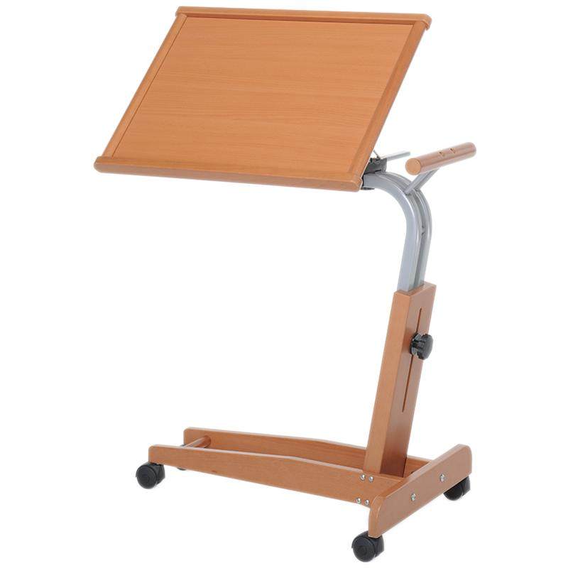 利快意大利进口北欧实木餐桌家用可折叠床边电脑桌可调高度可移动