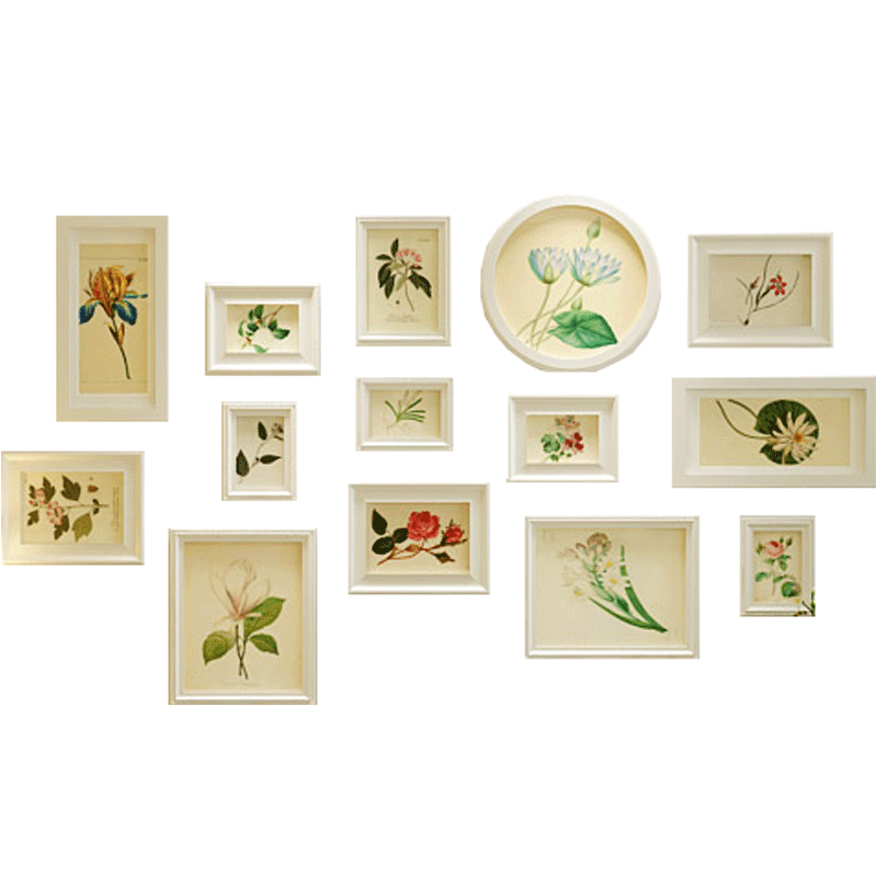 欧锋实木墙上装饰画客厅画框挂墙风景画墙壁挂画照片墙组合墙画 - 欧