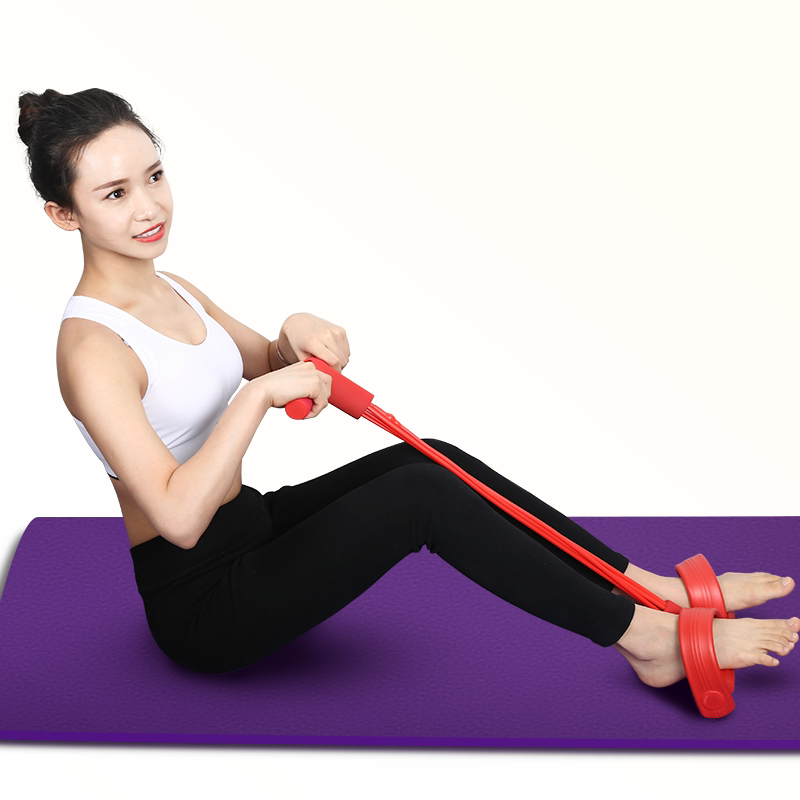 脚蹬拉力绳家用健身器材女减肥神器仰卧起坐多功能瘦肚子脚踏神器