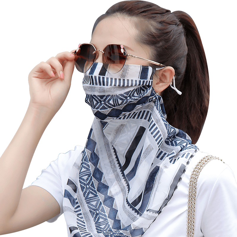 南极人口罩夏季薄款防晒面罩女护颈透气面纱全脸夏天女士遮脸防尘