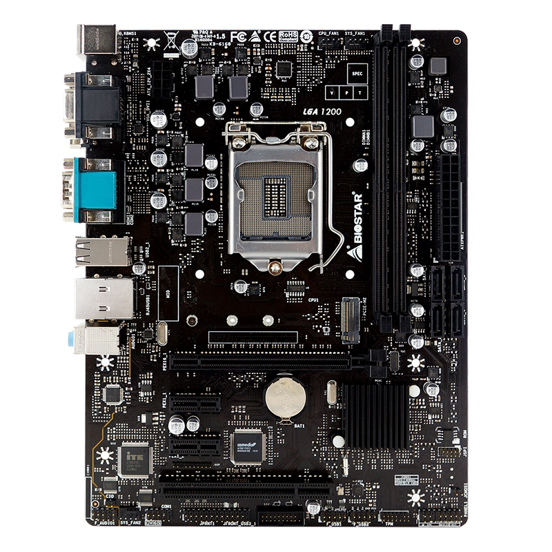 映泰h410mhg主板lga1200平台,五相供电;支持com口,pci槽,tpm加密扩展