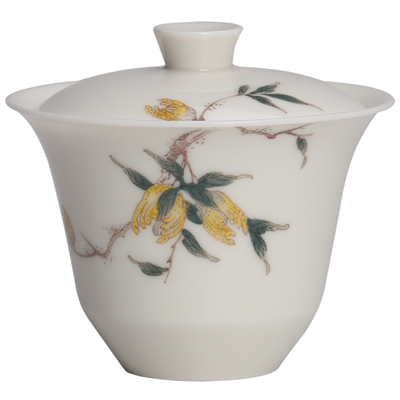 江南往事景德镇釉中彩手绘小泡茶碗陶瓷功夫茶具茶杯单个三才盖碗