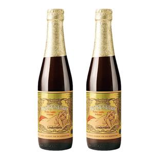 林德曼桃子樱桃草莓山莓果味啤酒比利时进口精酿啤酒250ml*2瓶