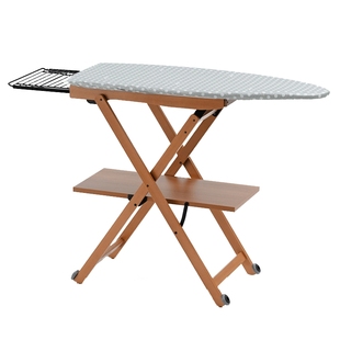 利快意大利原装进口高度可调节可折叠免安装可伸缩樱花木色烫衣板