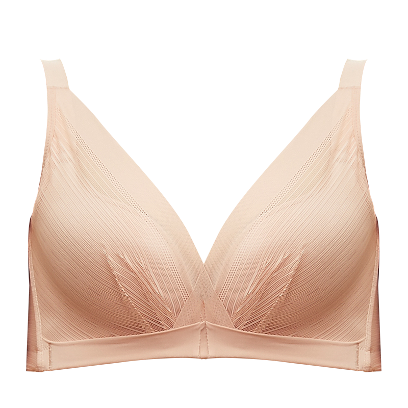 喔喔谷 内衣 迪兰芬网纱透明性感蕾丝聚拢收副乳防下垂无钢圈女文胸