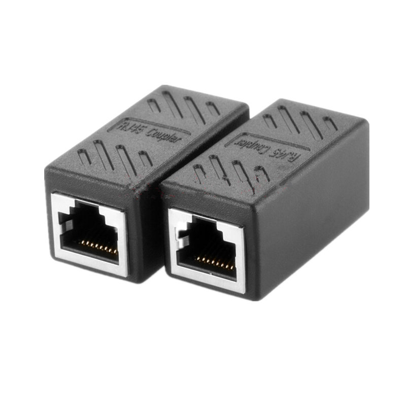 网线中间加长接头快速对接器水晶头接线端子双通网线直接对接头