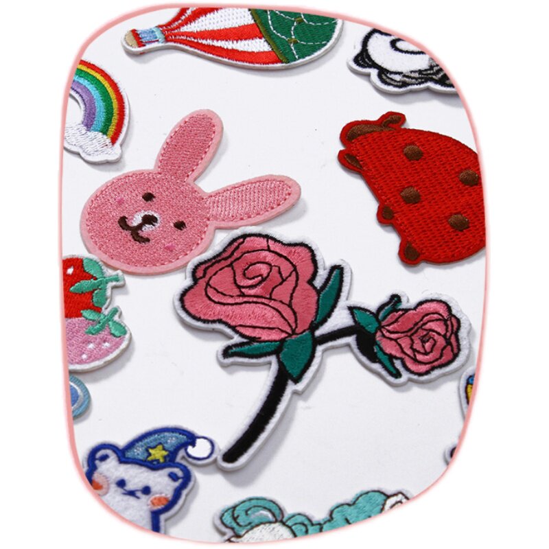 卡通免熨烫自粘补丁贴布贴羽绒服牛仔裤子装饰修补破洞刺绣儿童