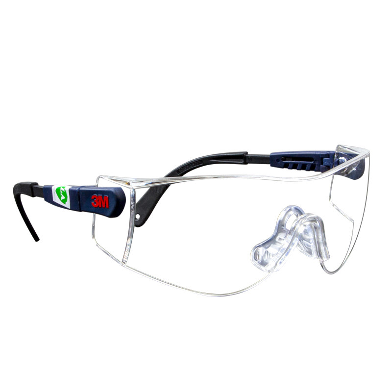 3m护目镜透明化工实验室防护眼镜骑行防风烟雾打磨粉尘飞溅平光镜