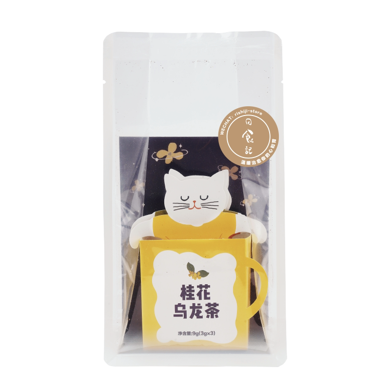 日食记桂花乌龙茶3片装泡澡酥饼创意挂耳茶包茶叶泡茶包