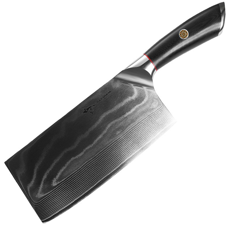 狂鲨大马士革钢刀切片切菜刀家用主厨师专用超快锋利专业厨房刀具