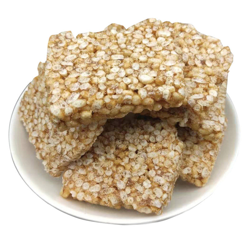 湖北仙桃土特产麻叶子麦芽糖炒米米子糖天门米花糖特色点心麻糖