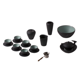 万仟堂陶瓷家用客厅6人功夫茶具套装办公室会客泡茶茶艺文人风骨