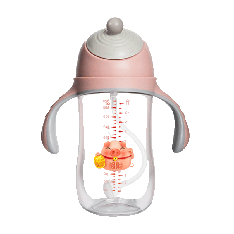 奶瓶大宝宝学饮杯鸭嘴杯水杯 吸管儿童婴儿两用喝水瓶带手柄