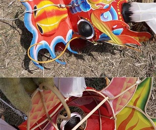 销潍坊风筝A 传统工艺大型龙头蜈蚣 展览风筝 风筝长廊 12cm腰品
