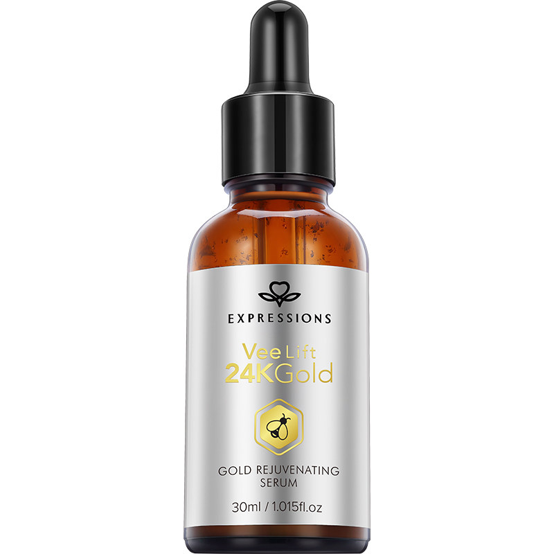 进口24k黄金面部精华液补水保湿收缩毛孔淡纹晒后修复提拉v脸紧致