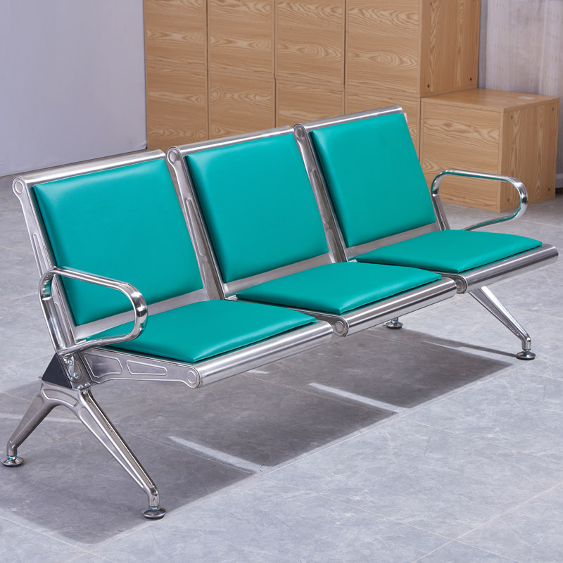 公共座椅沙发椅排椅三人位304全不锈钢机场椅连排椅等候椅候诊椅
