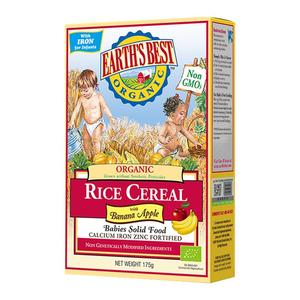 爱思贝地球宝宝有机高铁米粉原装进口辅食米糊婴儿苹果香蕉味175g