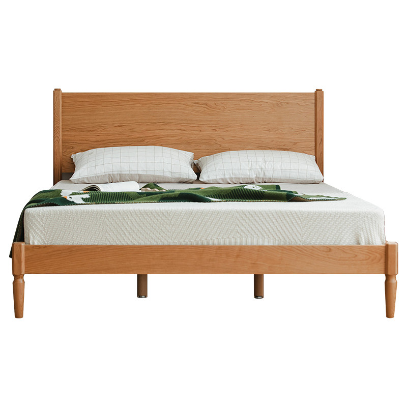 木邻/晚安床北欧实木床日式现代简约白橡木1.5樱桃木1.