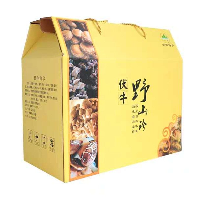 河南南阳土特产西峡伏牛山珍礼盒装香菇木耳猴头菇银耳干货菌类 - 金