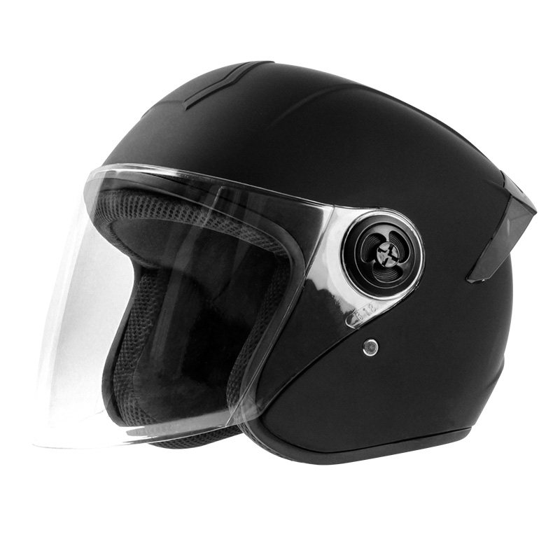 电动助力电瓶车冬季认证头盔透明男女士成人黑色保暖摩托车安全帽