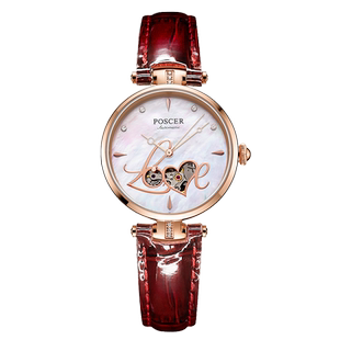 poscer宝时捷手表 正品镂空全自动机械女表p.6079l.rww保时捷6079