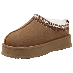 热风加绒雪地靴女2025年冬季新款厚底绒绒靴子休闲棉鞋百搭女鞋子