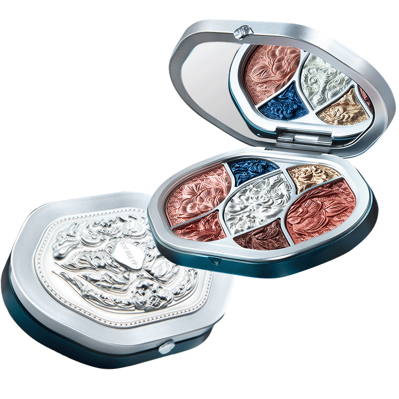 花西子x苗族印象高定鎏银蝶影浮雕花彩妆盘眼影盘