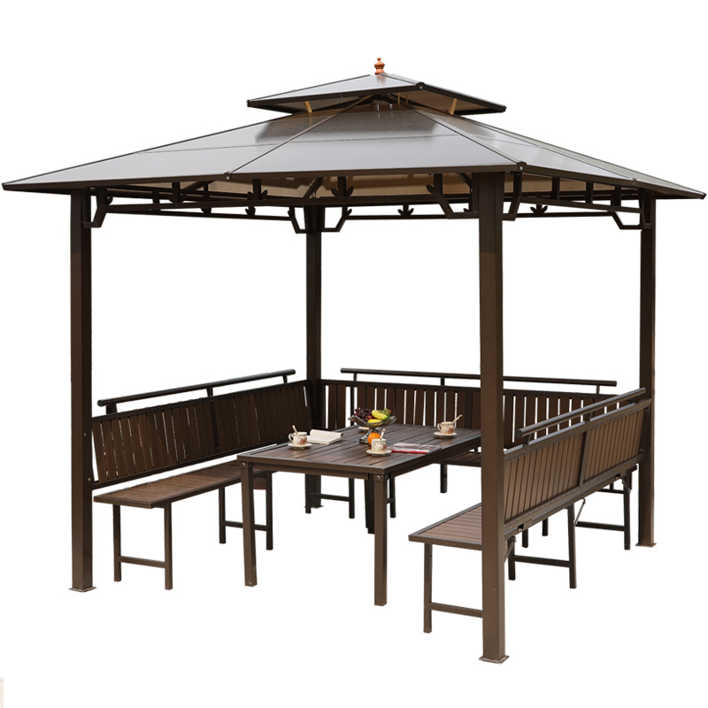 藤朝户外庭院凉亭遮阳棚农村院子室外休闲四角花园天台别墅亭子