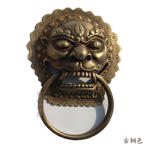 【仿古兽头纯铜大门虎头拉环】价格_图片_促销-好品推