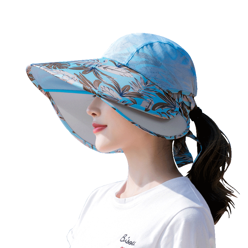遮阳帽女防晒防紫外线夏天防晒帽子百搭户外大沿空顶遮脸