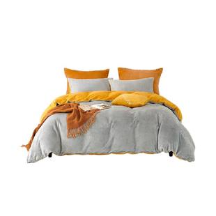 水星家纺牛奶绒暖绒抗静电暖绒床单被套四件套秋冬保暖套件