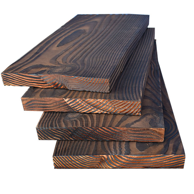 碳化木板宽板楼梯踏步板防腐木板火烧实木大板户外地板吧台板隔板