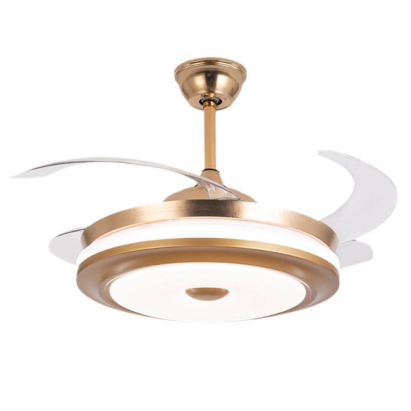 客厅隐形吊扇灯大风力卧室吸顶风扇吊灯餐厅简约一体电扇带灯静音