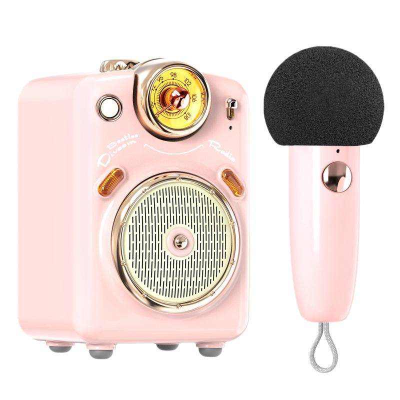 Divoom点音小魔女迷你K歌音箱麦克风话筒一体蓝牙小音响新年礼物