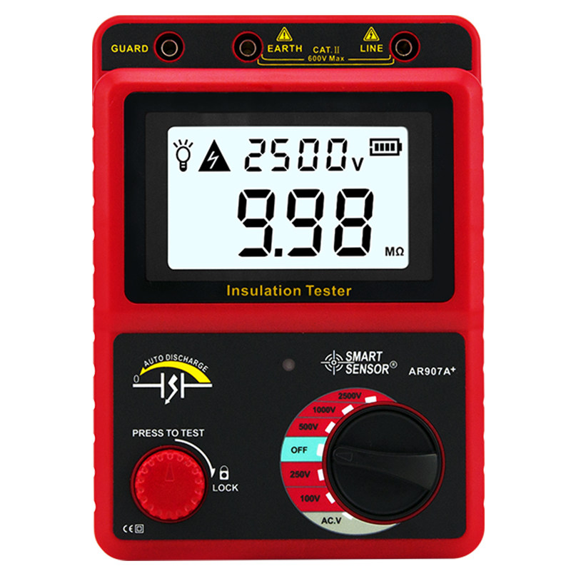 希玛兆欧表500v高压电子摇表1000v电工高阻计2500v绝缘电阻测试仪