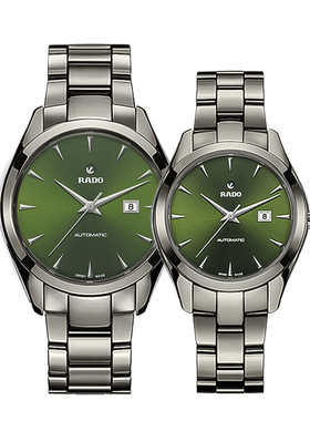 rado瑞士雷达表皓星系列时尚绿表盘自动机械腕表情侣款对表男女