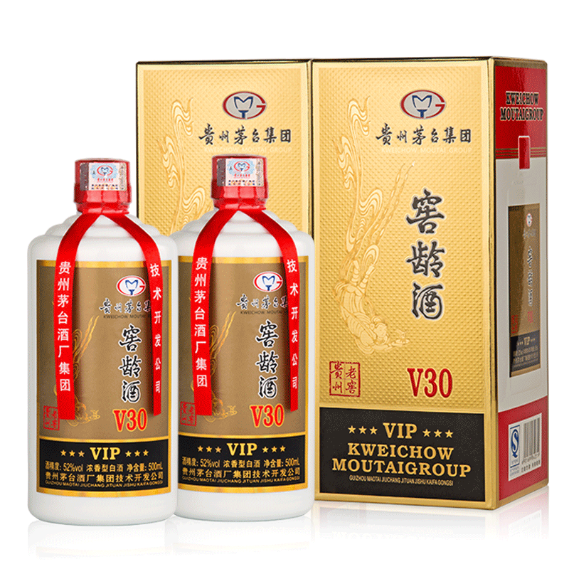 贵州老窖-窖龄酒v30浓香型高度白酒52度整箱装500ml*6瓶纯粮食酒