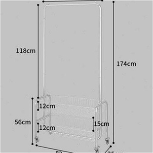 金属推车架收纳购物筐陈列落地挂衣架置物架可移动简约服装店展示