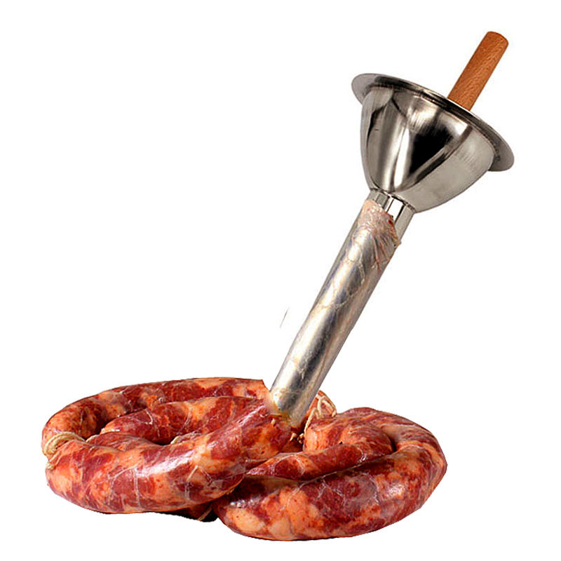 手工灌肠工具家用手动不锈钢灌肠机漏斗管灌香肠器罐装香肠的机器