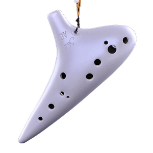 太乐taile12孔中音ac陶笛裂纹熏烧c调十二孔初学送教材专业演奏孔