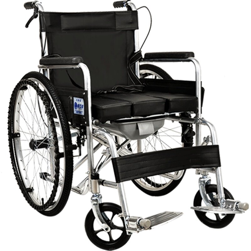 衡互邦轮椅老人轮椅车折叠轻便带坐便器老年人残疾人手推车代步车