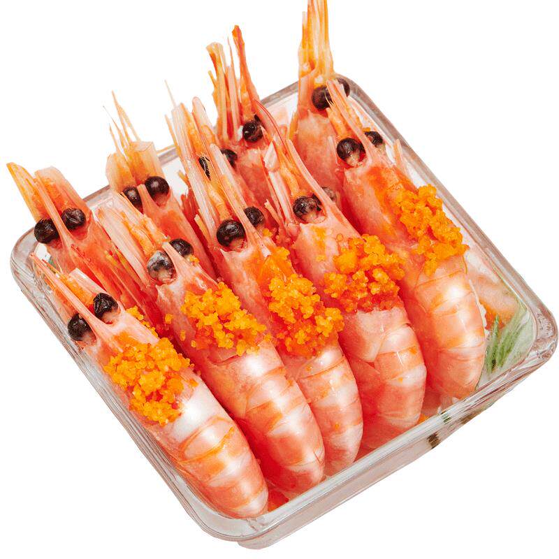 北极熊北极甜虾头籽冰虾即食北极虾整箱10斤带籽速冻5斤海鲜礼盒,78元