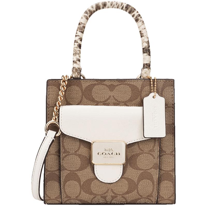 coach/蔻驰女士新款斜挎包老花手提包风琴正品迷你奢侈品时尚爆款