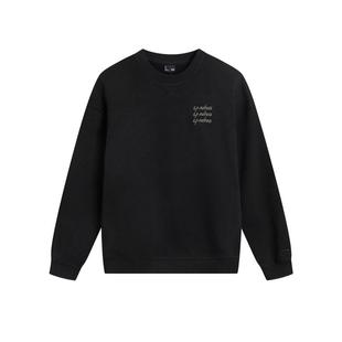 李宁加绒卫衣男款冬季官方新款情侣加厚圆领无帽保暖上衣女运动服