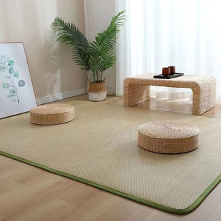 日式榻榻米垫子竹编地毯夏天客厅凉席地垫藤编席子地铺草编爬行垫