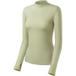 蕉下亨利衫女长袖T恤v领2025新秋冬修身显瘦低领打底衫半开领上衣