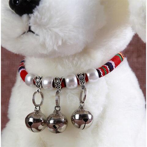狗狗铃铛项圈泰迪比熊中小型犬专用狗狗小铃铛铜铃超响可爱项链式