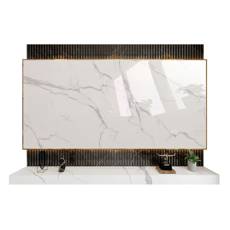 uv板电视背景墙仿大理石uv板材护墙板微晶板高光板材饰面板电视墙-天