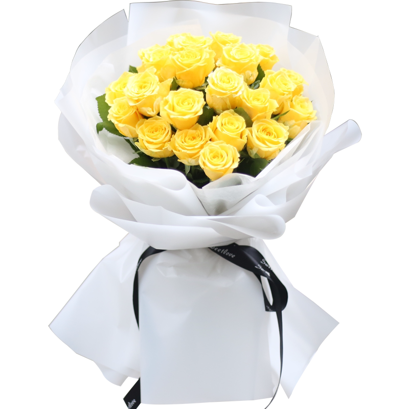 道歉香槟黄玫瑰花生日花束上海广州北京鲜花速递深圳南京杭州同城